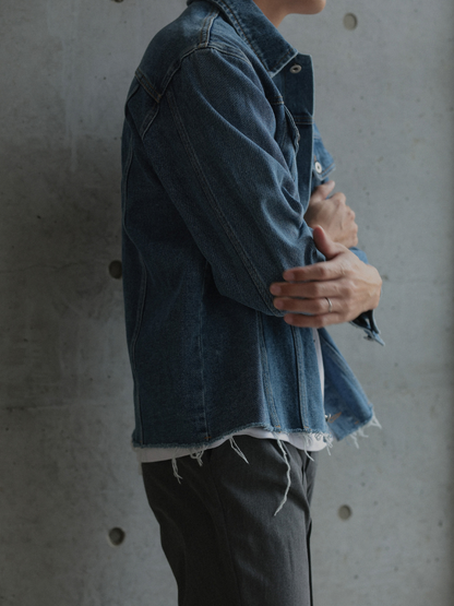CUT OFF DENIM JACKET