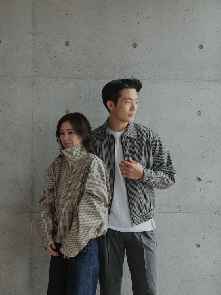 CHECK ZIP BLOUSON