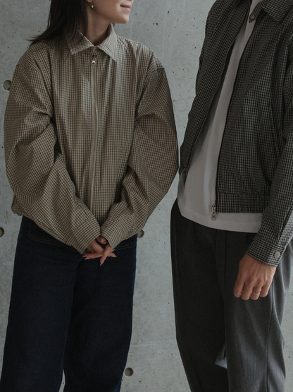 CHECK ZIP BLOUSON