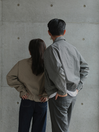 CHECK ZIP BLOUSON
