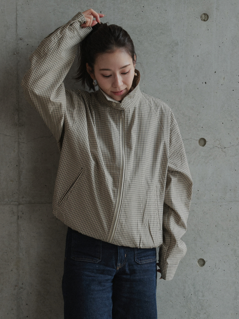 CHECK ZIP BLOUSON