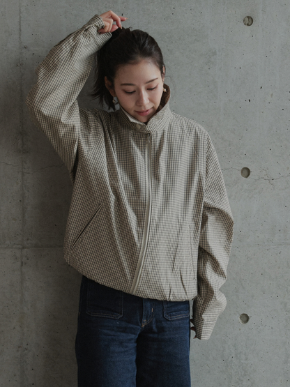 CHECK ZIP BLOUSON