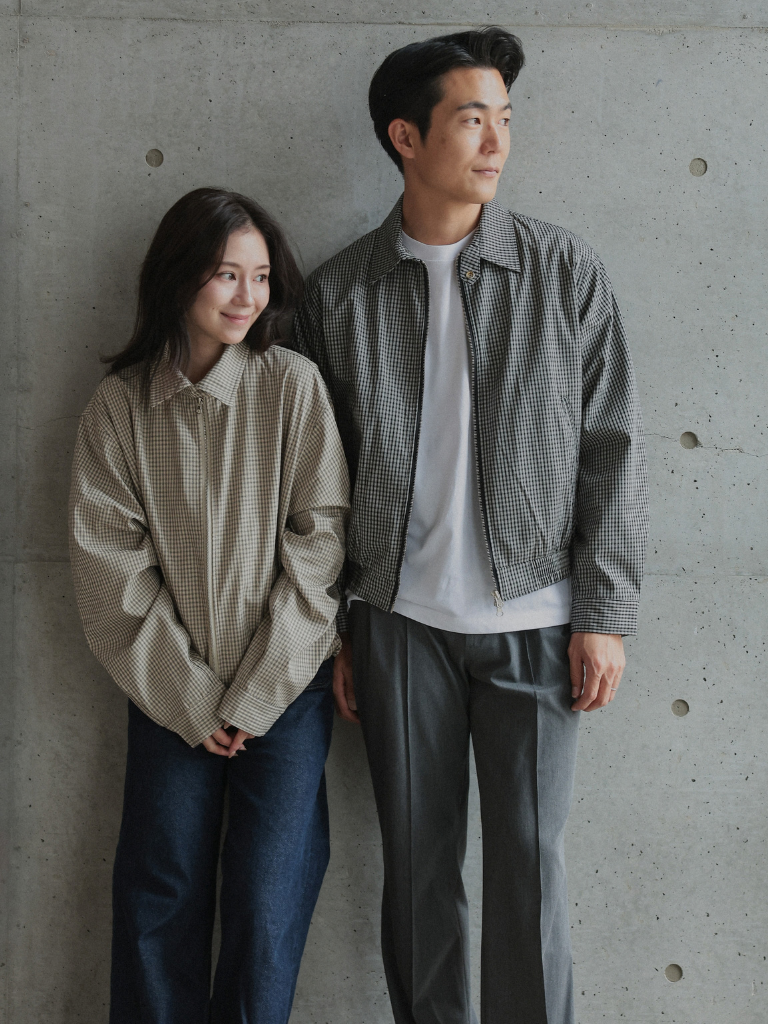 CHECK ZIP BLOUSON