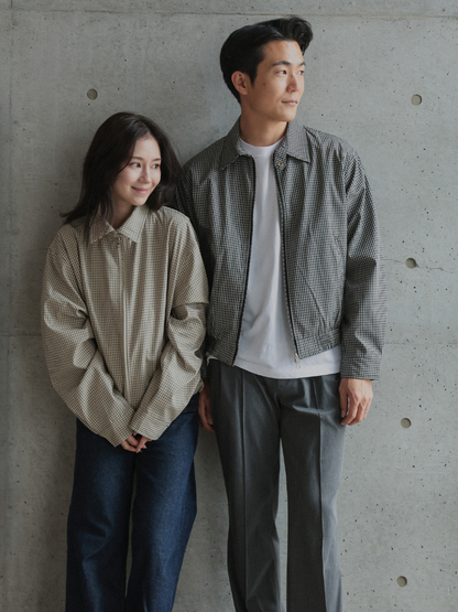 CHECK ZIP BLOUSON