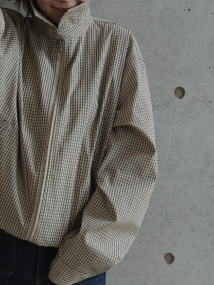 CHECK ZIP BLOUSON