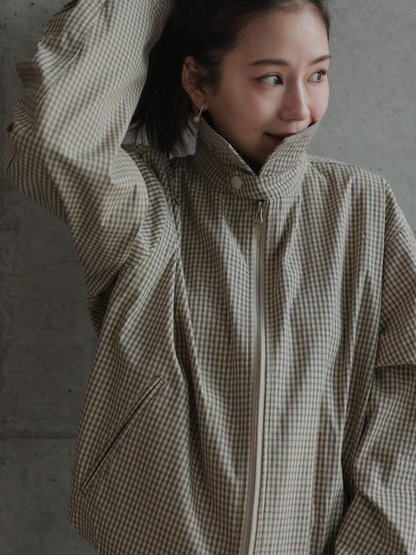 CHECK ZIP BLOUSON