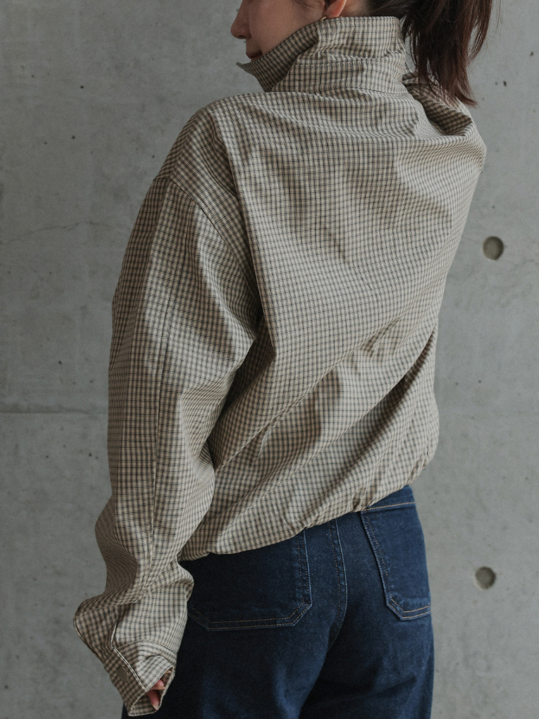 CHECK ZIP BLOUSON