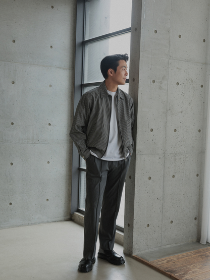 CHECK ZIP BLOUSON