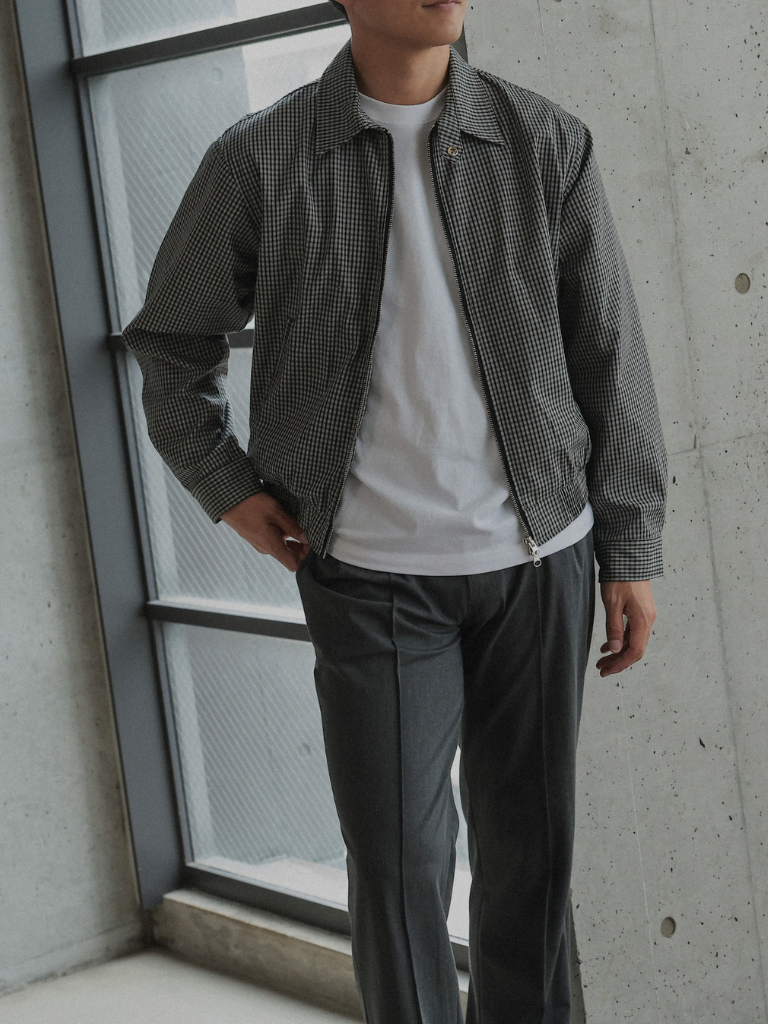 CHECK ZIP BLOUSON