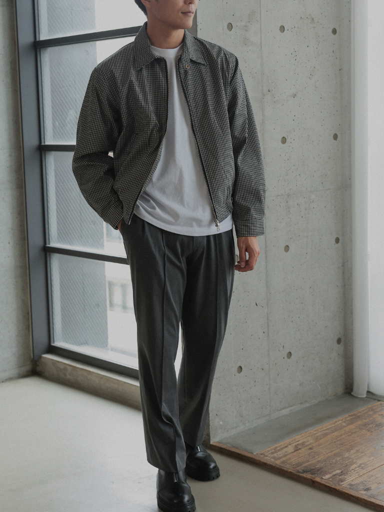 CHECK ZIP BLOUSON
