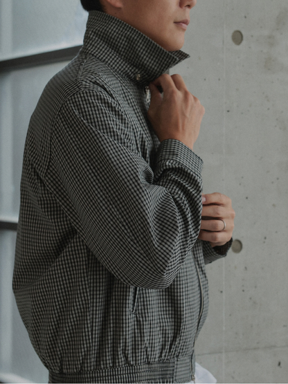 CHECK ZIP BLOUSON