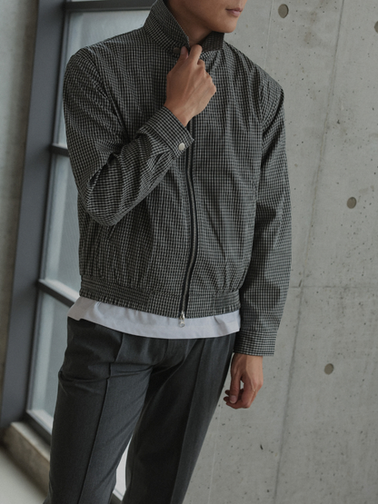 CHECK ZIP BLOUSON