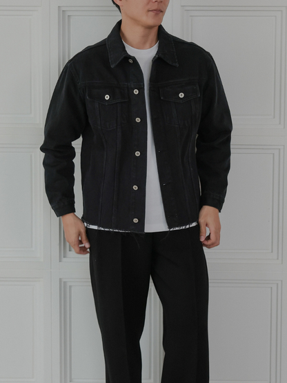 CUT OFF DENIM JACKET