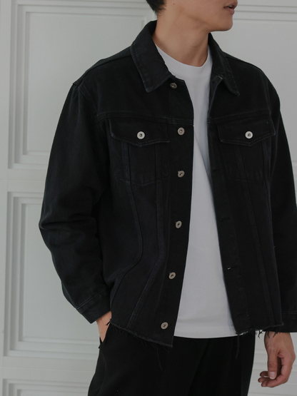 CUT OFF DENIM JACKET