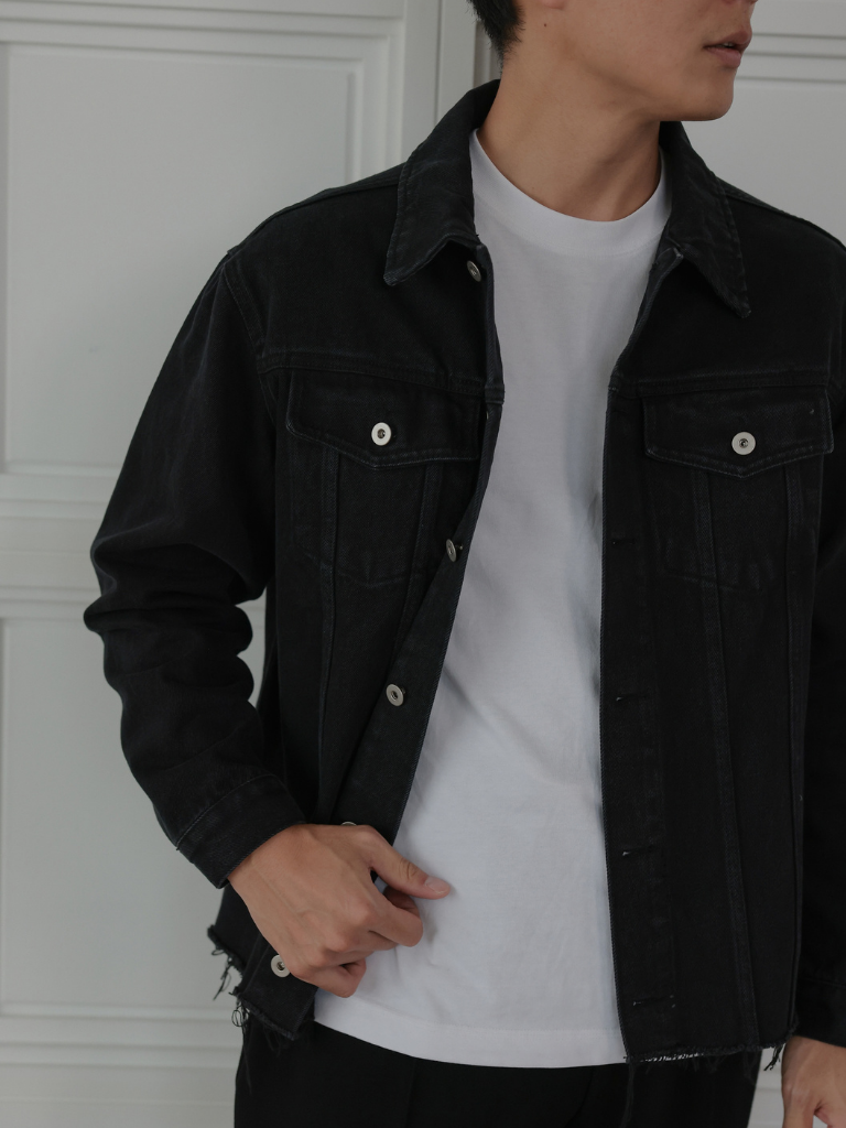 CUT OFF DENIM JACKET