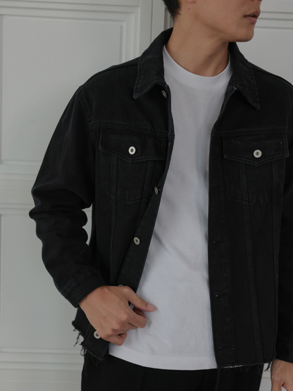 CUT OFF DENIM JACKET