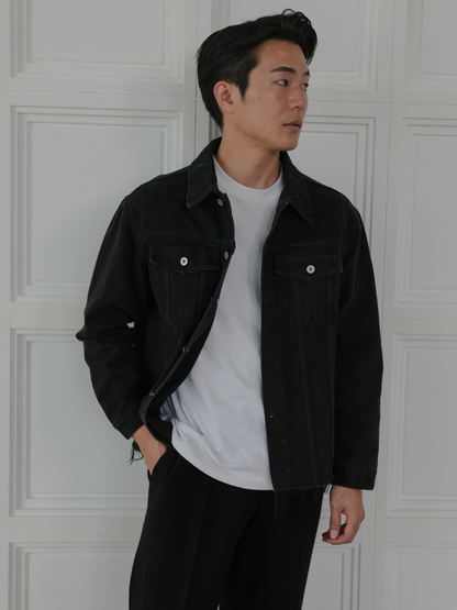 CUT OFF DENIM JACKET