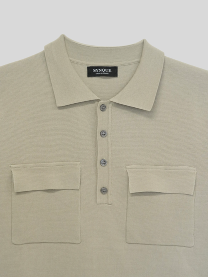 Double Pocket Knit Polo