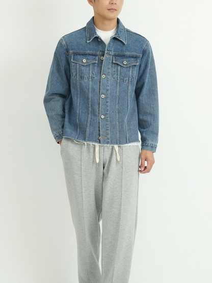 CUT OFF DENIM JACKET