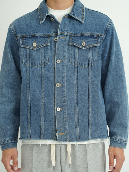 CUT OFF DENIM JACKET