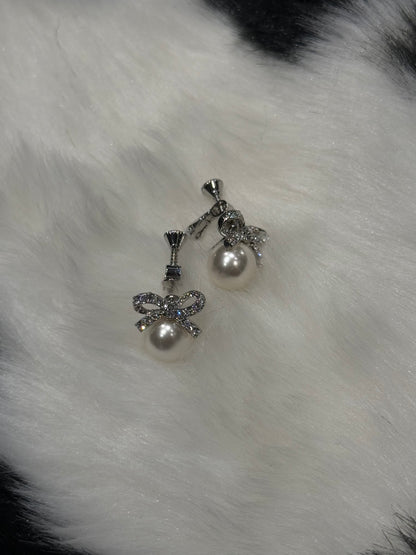 ribbon Pearl earring
