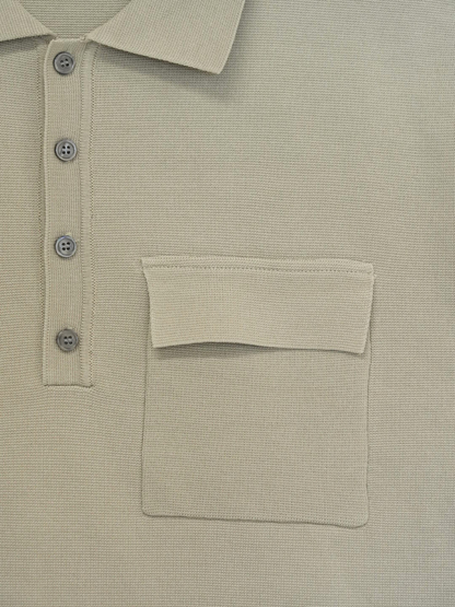 Double Pocket Knit Polo