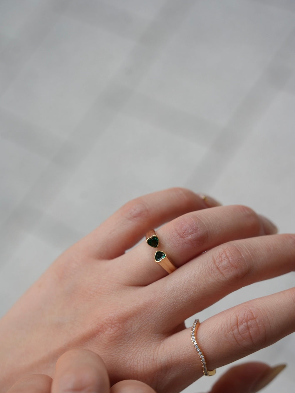 Twin Heart ring