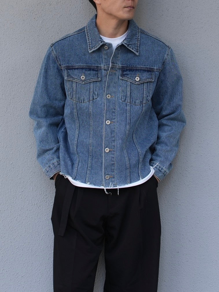 CUT OFF DENIM JACKET