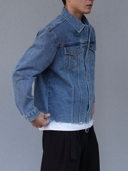 CUT OFF DENIM JACKET