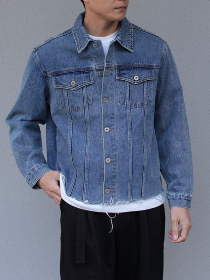 CUT OFF DENIM JACKET