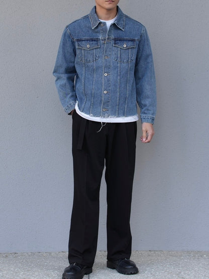 CUT OFF DENIM JACKET