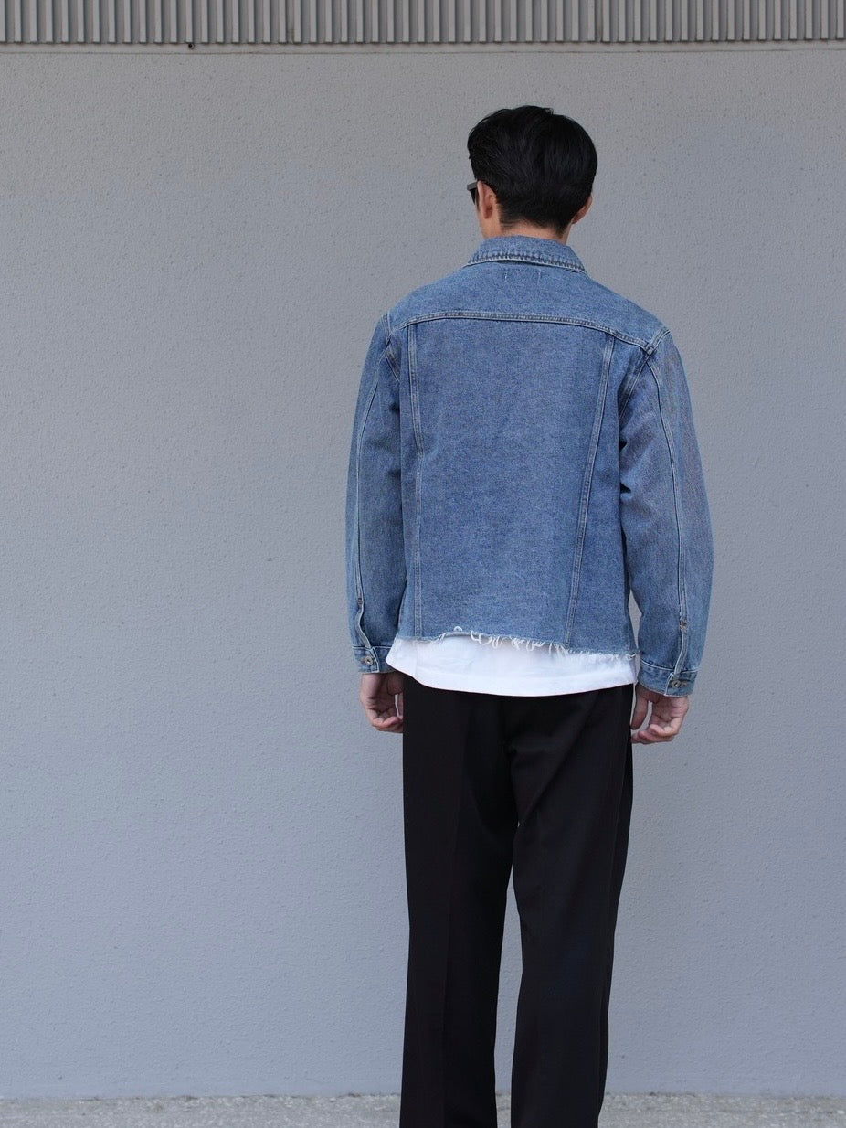 CUT OFF DENIM JACKET