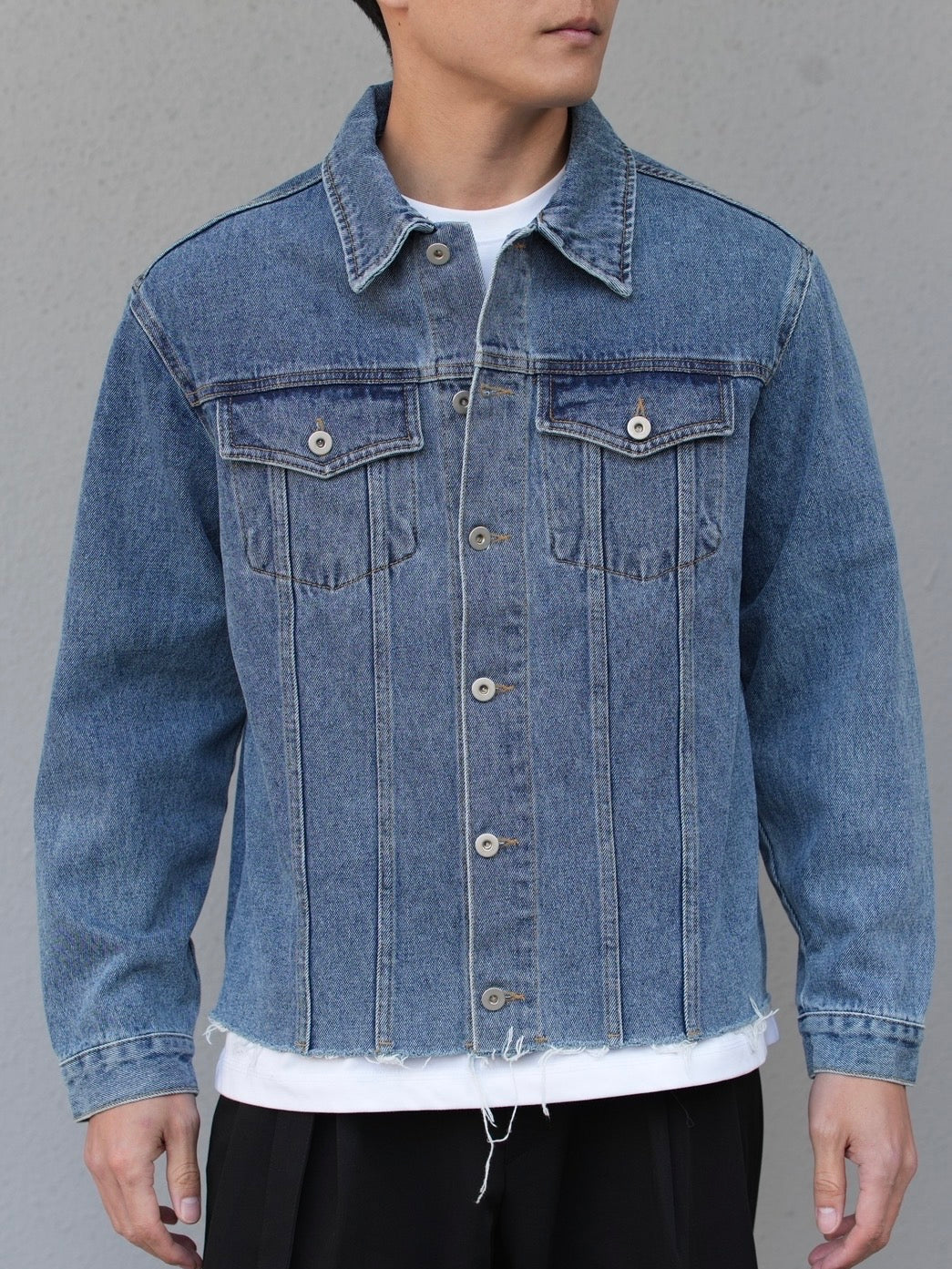 CUT OFF DENIM JACKET