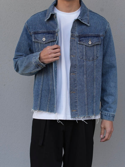 CUT OFF DENIM JACKET