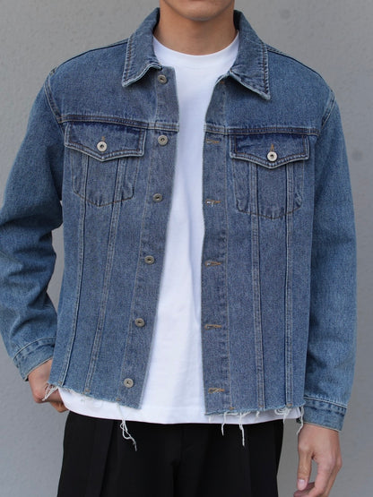 CUT OFF DENIM JACKET