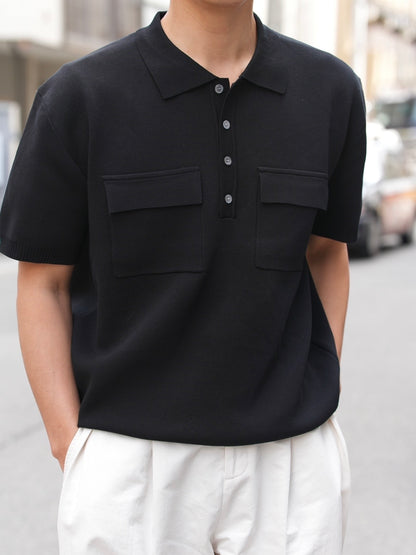 Double Pocket Knit Polo