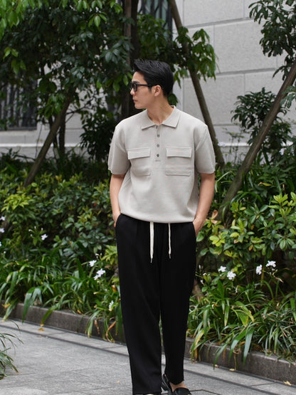 Double Pocket Knit Polo