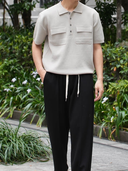 Double Pocket Knit Polo
