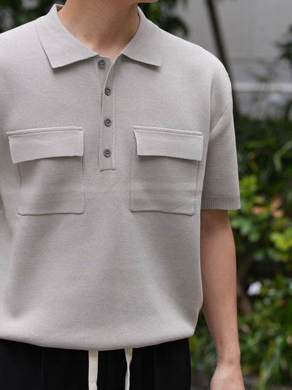 Double Pocket Knit Polo