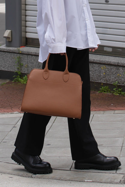 Leather tote bag【M】