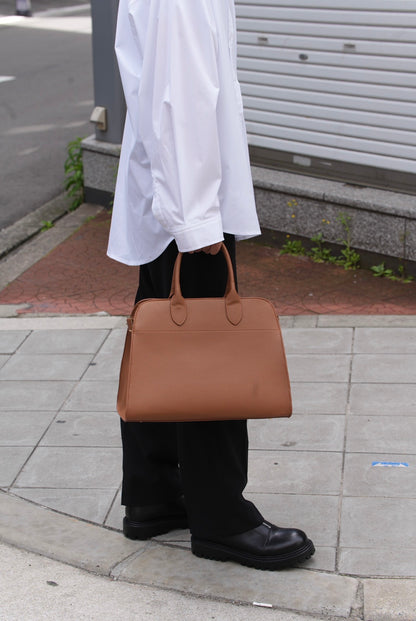 Leather tote bag【M】