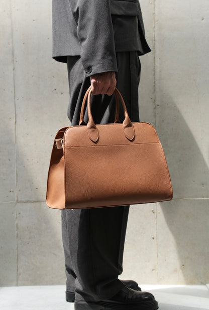 Leather tote bag【M】