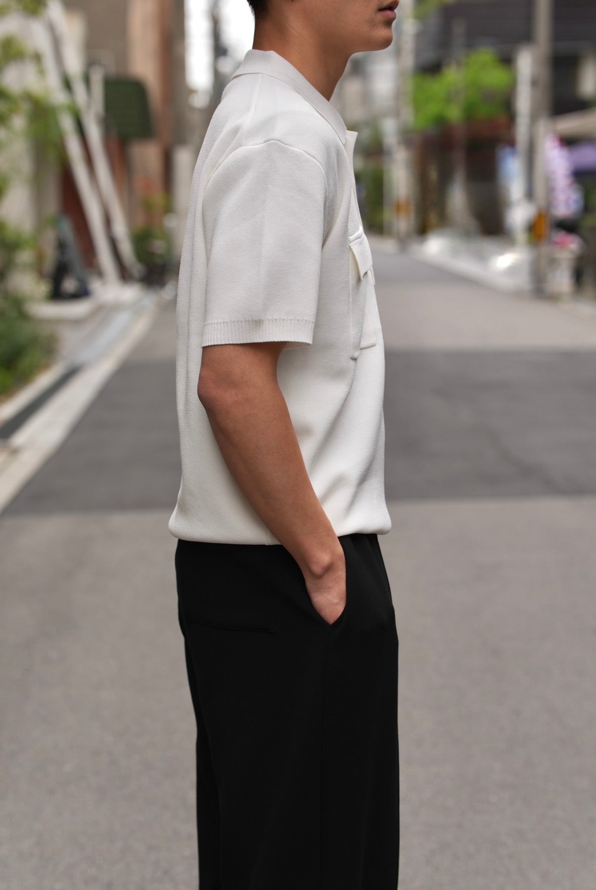 Double Pocket Knit Polo