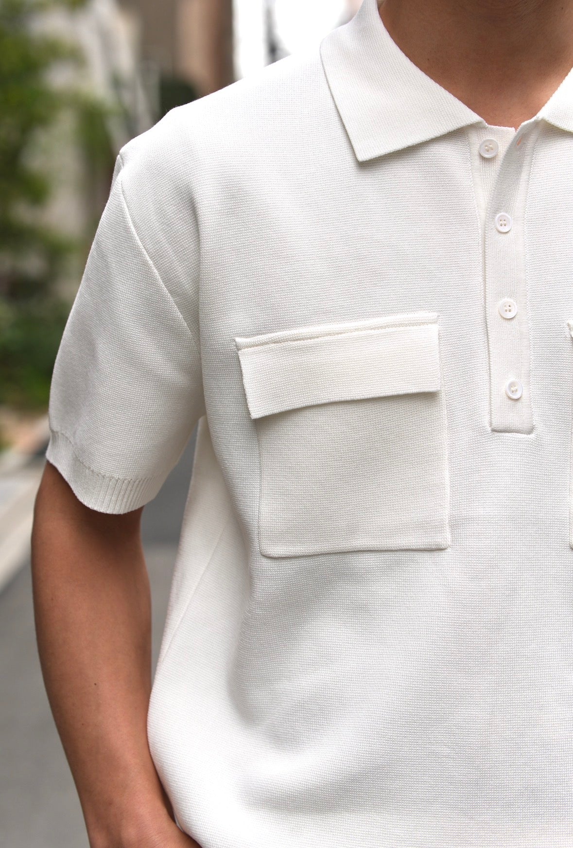 Double Pocket Knit Polo