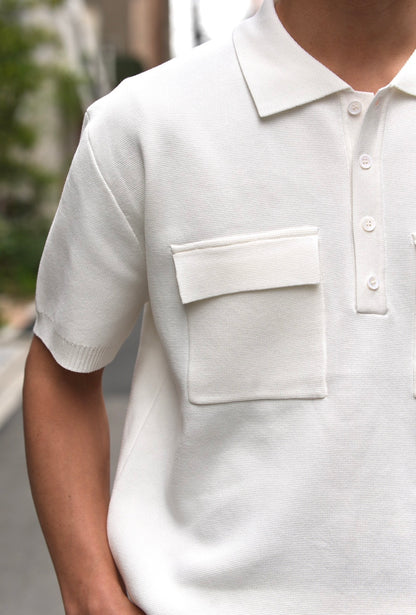 Double Pocket Knit Polo