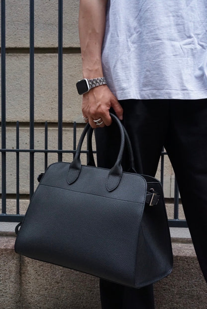 Leather tote bag【M】