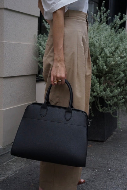 Leather tote bag【M】