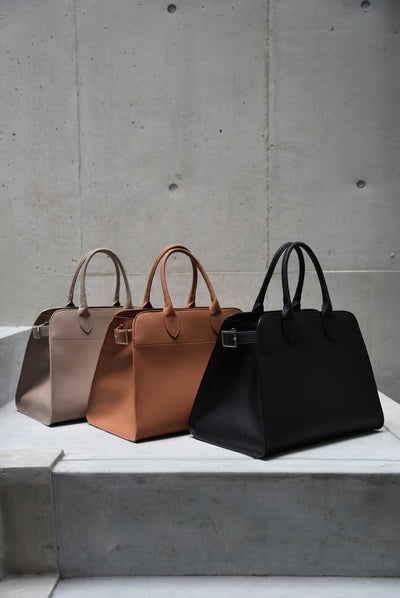 Leather tote bag【M】
