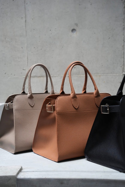 Leather tote bag【M】
