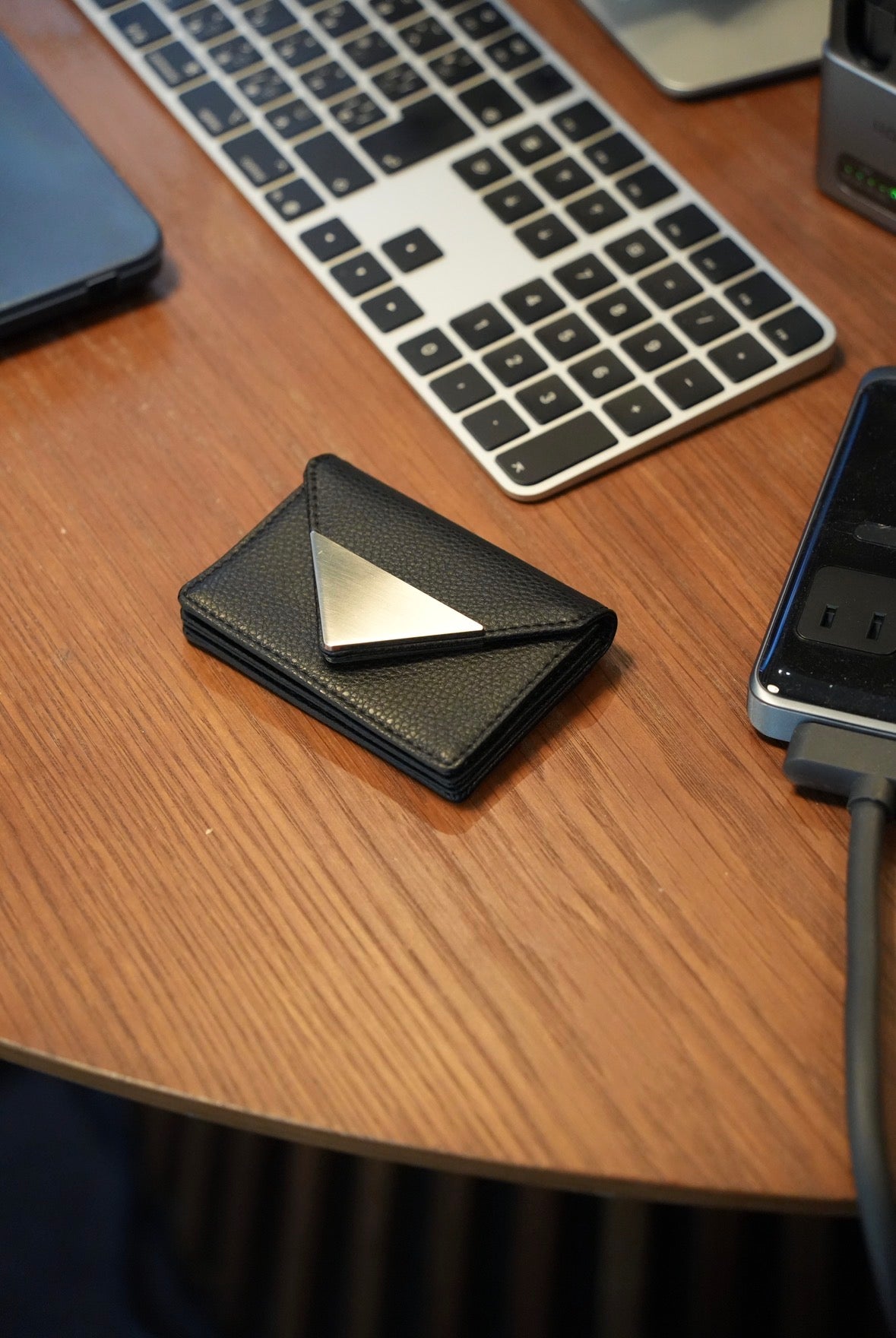Metal Charm Mini Wallet